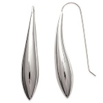 Boucles d'oreilles pendantes en argent 925/000 rhodié.