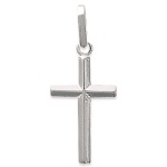 Pendentif Croix en argent 925/000 rhodié.