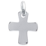 Pendentif Croix en argent 925/000 rhodié.