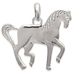 Pendentif Cheval en argent 925/000 rhodié.