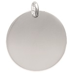 Pendentif rond en argent 925/000 rhodié.