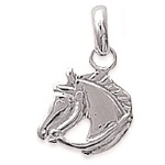 Pendentif Cheval en argent 925/000 rhodié.