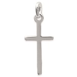 Pendentif Croix en argent 925/000 rhodié.