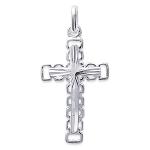 Pendentif Croix en argent 925/000 rhodié.