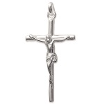 Pendentif Croix en argent 925/000 rhodié.