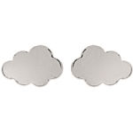 Boucles d'oreilles nuages en argent 925/000 rhodié.