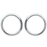 Boucles d'oreilles cercles en argent 925/000 rhodié.