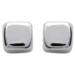 Boucles d'oreilles cubes en argent 925/000 rhodié.