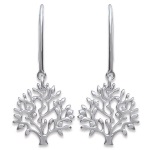 Boucles d'oreilles en argent 925/000 rhodié.