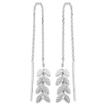 Boucles d'oreilles en argent 925/000 rhodié.