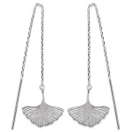 Boucles d'oreilles pendantes en argent 925/000 rhodié.