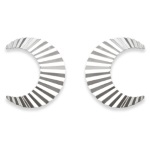 Boucles d'oreilles en demi cercle en argent 925/000 rhodié.