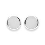 Boucles d'oreilles ronds en argent 925/000 rhodié.