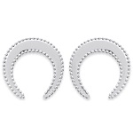 Boucles d'oreilles pendantes en argent 925/000 rhodié.