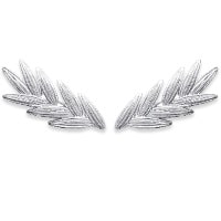 Boucles d'oreilles puces épis de blé en argent 925/000 rhodié.