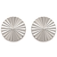 Boucles d'oreilles puces rondes en argent 925/000 rhodié.