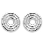 Boucles d'oreilles puces en argent 925/000 rhodié.
