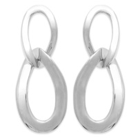 Boucles d'oreilles au motif de chaîne en argent 925/000 rhodié.