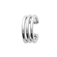 Bague d'oreille triple rangs en argent 925/000 rhodié.