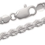 Bracelet en argent 925/000 rhodié.