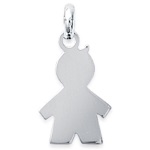 Pendentif Garçon en argent 925/000 rhodié.