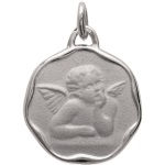 Pendentif ange en argent 925/000 rhodié.