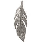 Pendentif feuille en argent 925/000 rhodié.