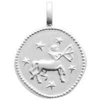 Pendentif signe du zodiaque sagittaire en argent 925/000 rhodié.