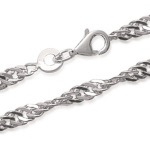 Bracelet en argent 925/000 rhodié.