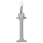 Pendentif en argent 925/000 rhodié. Lettre I.