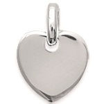 Petit pendentif coeur en argent 925/000 rhodié.