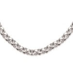 Collier en argent 925/000 rhodié.