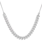 Collier en argent 925/000 rhodié.