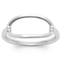 Bague en argent 925/000 rhodié.