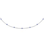 Collier en argent 925/000 rhodié et perles en émail.