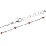 Bracelet en argent 925/000 rhodié et perles en émail.