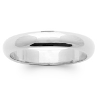 Bague alliance en argent 925/000 rhodié.