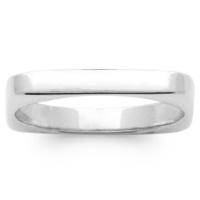 Bague de forme carré en argent 925/000 rhodié.