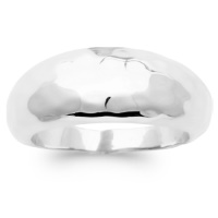 Bague martelée en argent 925/000 rhodié.