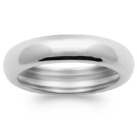 Bague anneau en argent 925/000 rhodié.