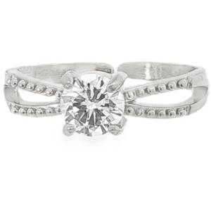 Cette bague en acier argenté présente un design captivant. La monture en acier argenté met en valeur un cristal rond de taille brillant, reconnu pour son éclat exceptionnel et son feu vif. Cette bague combine élégance et sophistication, parfaite pour ajouter une touche de luxe à votre collection de bijoux. Taille ajustable.