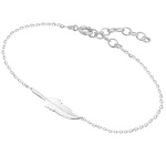 Bracelet Plume en argent 925/000 rhodié.