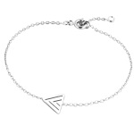 Bracelet Triangles en argent 925/000 rhodié.