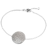 Bracelet Ronde fleur de vie en argent 925/000 rhodié.