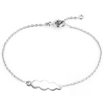 Bracelet nuage en argent 925/000 rhodié.