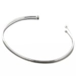 Bracelet jonc en argent 925/000 rhodié.