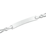 Bracelet gourmette en argent 925/000 rhodié. Souvenir impérissable, cette gourmette personnalisable ravira toute petite fille, comme tout petit garçon !