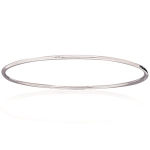 Bracelet jonc rigide en argent 925/000. Fil rond.