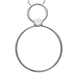 Collier en argent 925/000 rhodié et oxyde de zirconium.