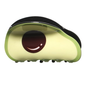 Pince crabe pour cheveux en forme d'avocat.